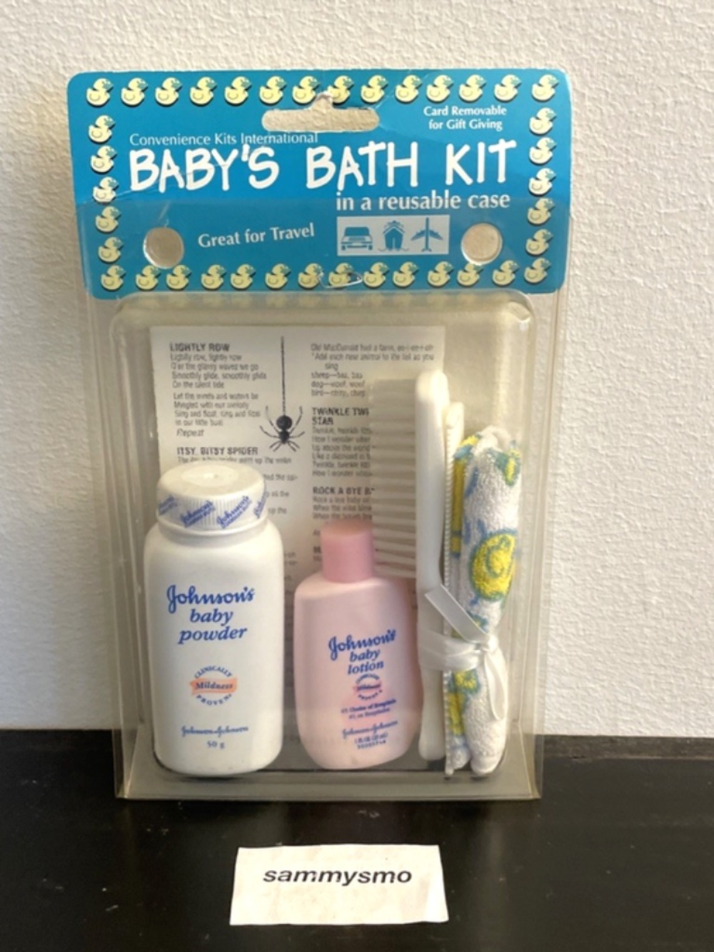 Johnson's Bab'y Bath Kit, Talc Powder, Baby Lotion, Brush, comb & Towel vintage